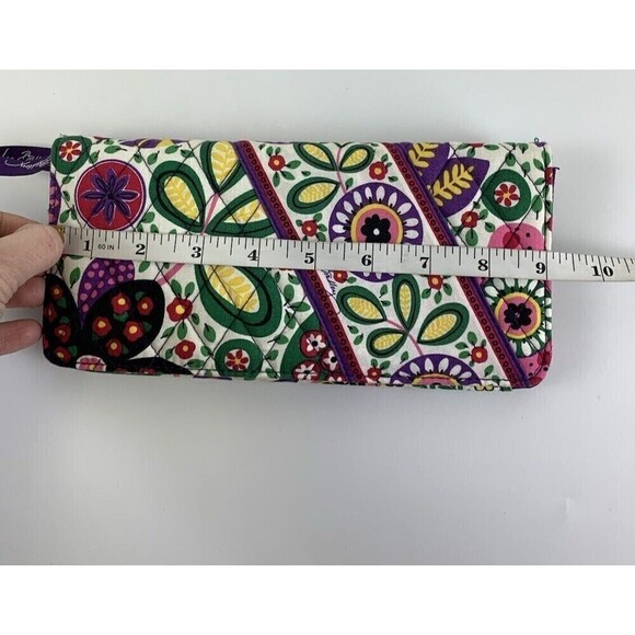 Vera Bradley Flap Fold Magnet Quilted Wallet Viva La Vera Card Cards Bill Fold - Picture 11 of 12
